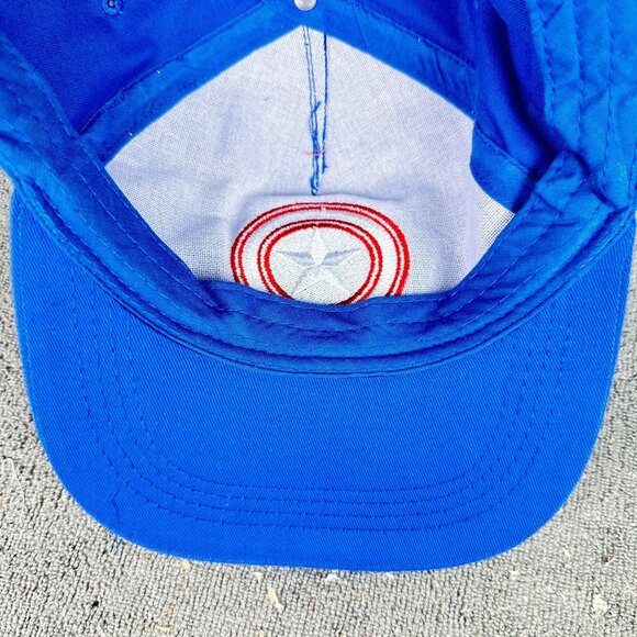 Marvel Captain America Hat Youth Blue Adjustable Snapback Embroidered Logo - Picture 16 of 16